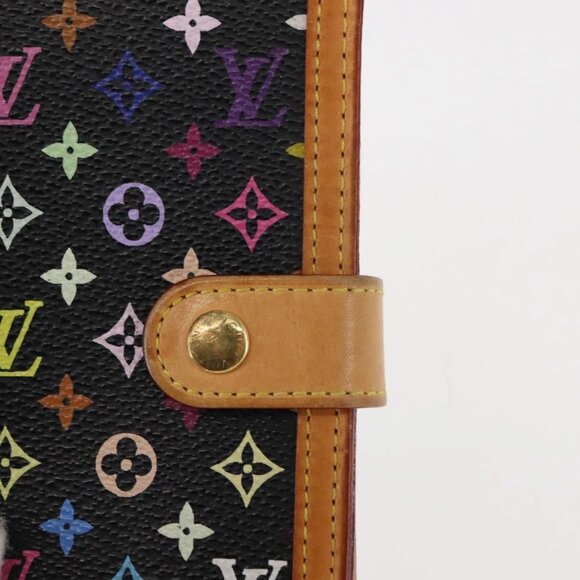 LOUIS VUITTON Multicolor Agenda PM Day Planner Cover Black R20895 LV Auth BA6675 - Picture 9 of 16